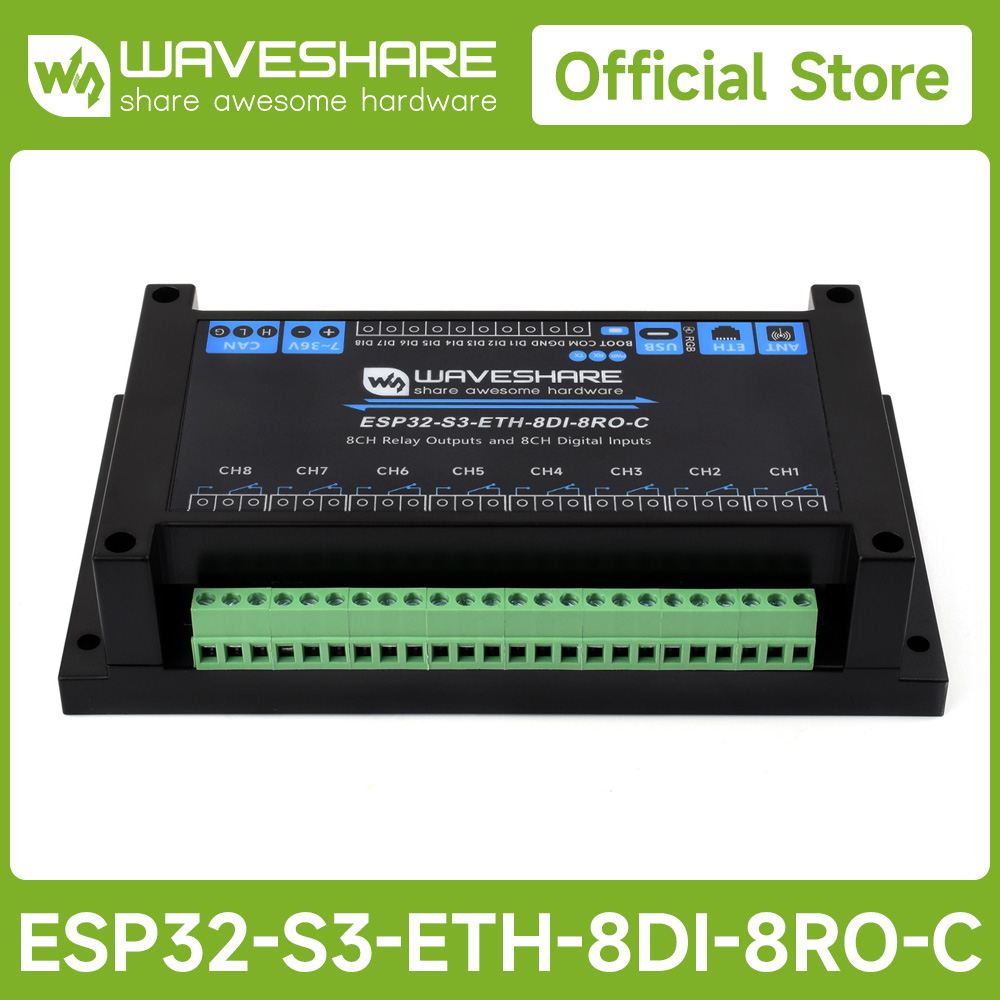 Industrial 8-Channel ESP32-S3  - Waveshare Esp32 review and price